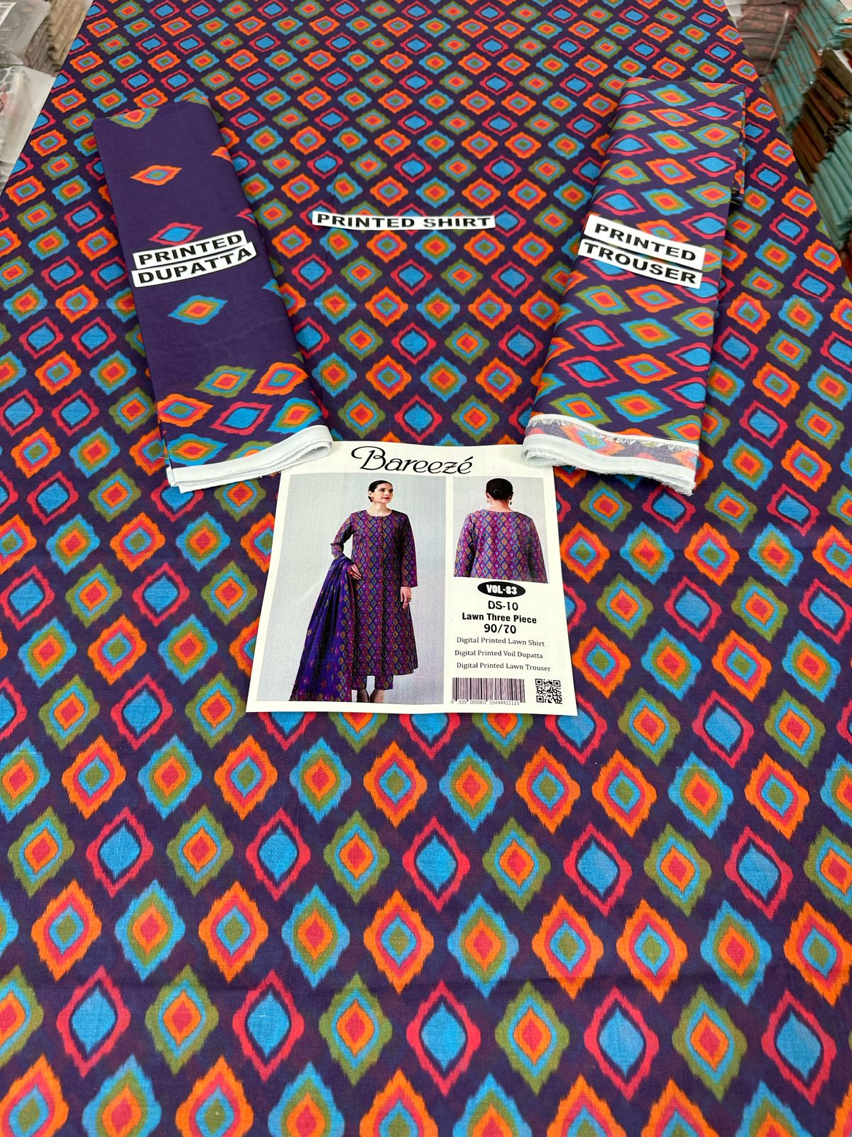VOL 83 | DS 10 | DIGITAL PRINTED LAWN 3PC VOIL DUPATTA