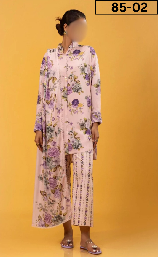 VOL 85 | DS 02 | DIGITAL PRINTED LAWN 3PC LAWN DUPPATTA