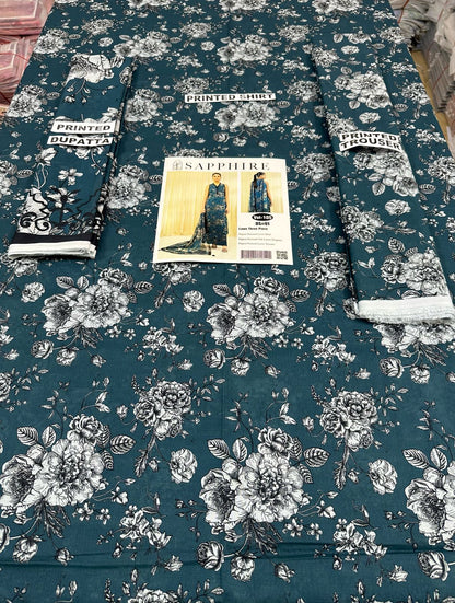 VOL 105 | DS 01 | DIGITAL PRINTED LAWN 3PC VOIL LAWN DUPATTA