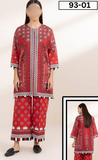 VOL 93 | DS 01 | DIGITAL PRINTED LAWN 2PC | CO-ORD SET