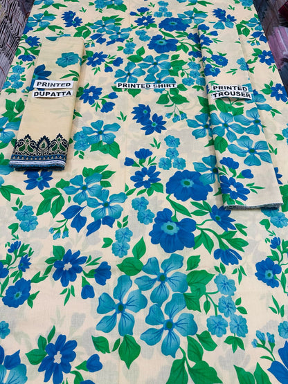 VOL 104 | DS 03 | DIGITAL PRINTED LAWN 3PC TANADORIA LAWN DUPATTA