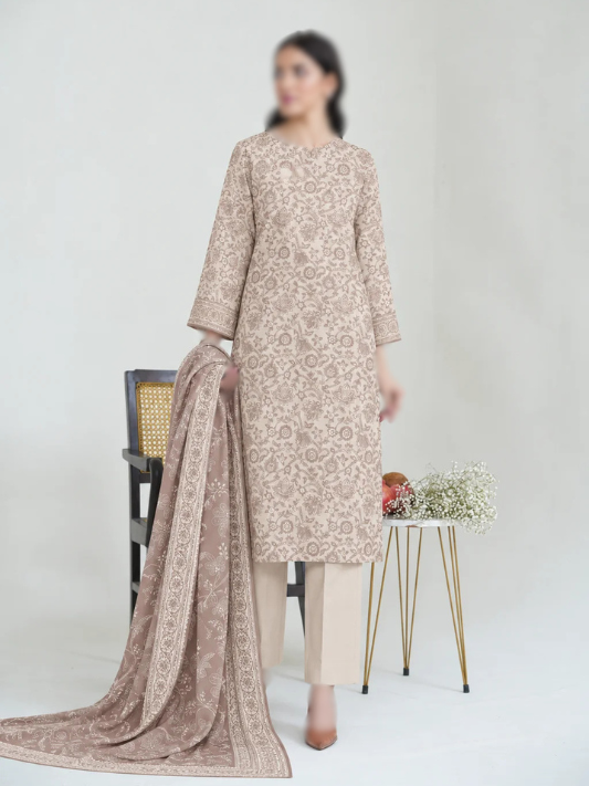 VOL 287 | 03 | NOORIA BY SHANAYA | DIGITAL PRINTED 3PC CORDUROY KHADDAR SUIT | PRINTED SHIRT, TROUSER & DUPATTA