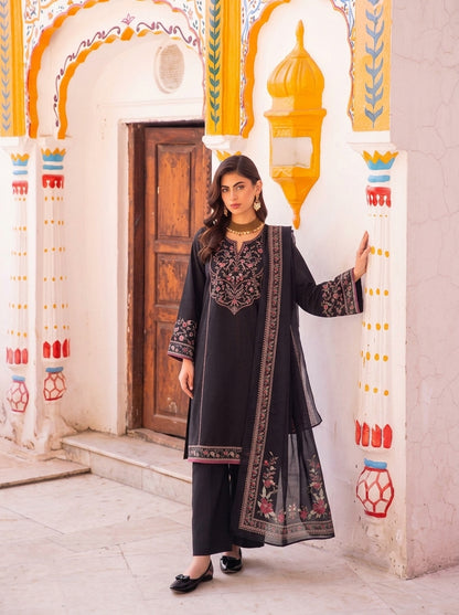 VOL 279 | 05 | ZAIB BY SHANAYA | DIGITAL PRINTED 3PC STONE LINEN SUIT | PRINTED SHIRT, TROUSER & DUPATTA