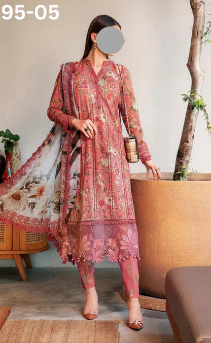 VOL 95 | DS 05 | DIGITAL PRINTED LAWN 3PC LAWN DUPATTA