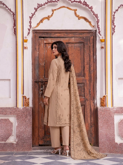 VOL 279 | 07 | ZAIB BY SHANAYA | DIGITAL PRINTED 3PC STONE LINEN SUIT | PRINTED SHIRT, TROUSER & DUPATTA