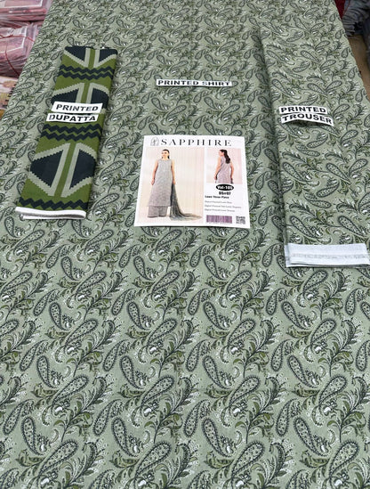 VOL 105 | DS 07 | DIGITAL PRINTED LAWN 3PC VOIL LAWN DUPATTA