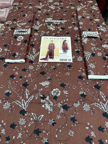 VOL 105 | DS 09 | DIGITAL PRINTED LAWN 3PC VOIL LAWN DUPATTA