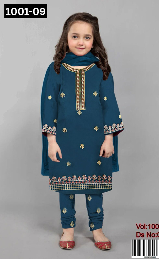 KIDS EMBROIDERED LAWN 2PC | DS 1001-09|