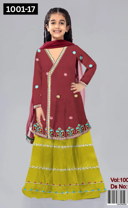 KIDS EMBROIDERED LAWN 2PC | DS 1001-17 |