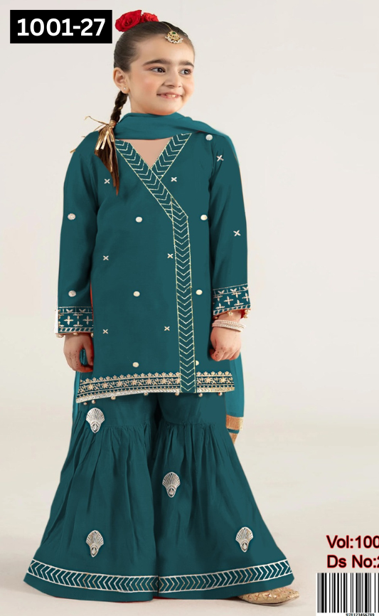 KIDS EMBROIDERED LAWN 2PC | DS 1001-27 |