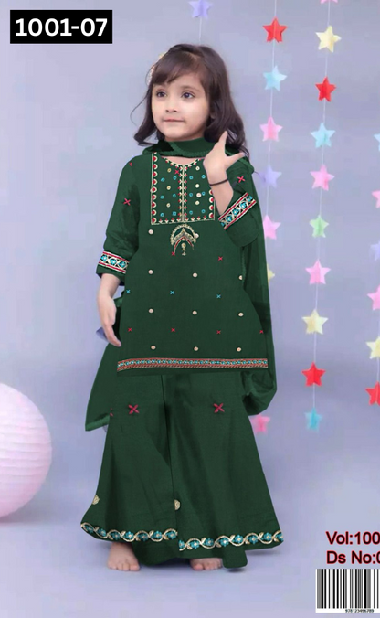 KIDS EMBROIDERED LAWN 2PC | DS 1001-07 |