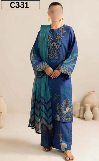 MIRHA | DS C331 | DIGITAL PRINTED LAWN 3PC