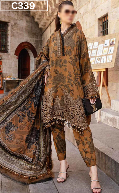MIRHA | DS C339 | DIGITAL PRINTED LAWN 3PC