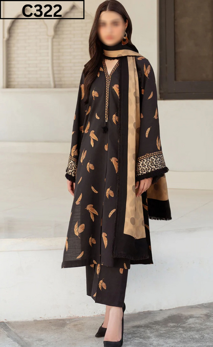 MIRHA | DS C322 | DIGITAL PRINTED LAWN 3PC