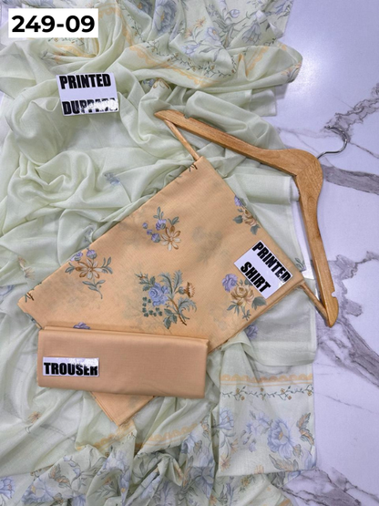 VOL 249 | DS 09 | Momina | DIGITAL PRINTED 3PC LAWN SHIRT, PRINTED TROUSER, PRINTED VOIL DUPATTA