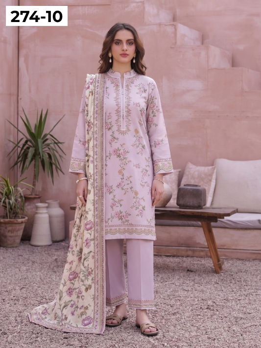 VOL 274 | DS 10 | NIRVANA BY SHANAYA | DIGITAL PRINTED 3PC STONE LINEN SHIRT, PRINTED TROUSER, PRINTED STONE LINEN DUPATTA