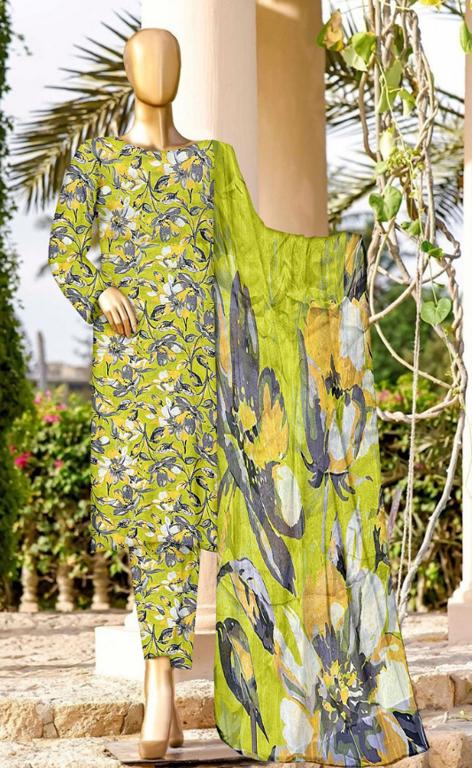 VOL 144 | DS 10 | DIGITAL PRINTED LAWN 3PC VOIL LAWN DUPATTA