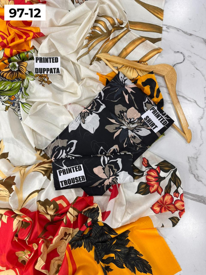 VOL 97 | DS 12 | DIGITAL PRINTED LAWN 3PC LAWN DUPATTA