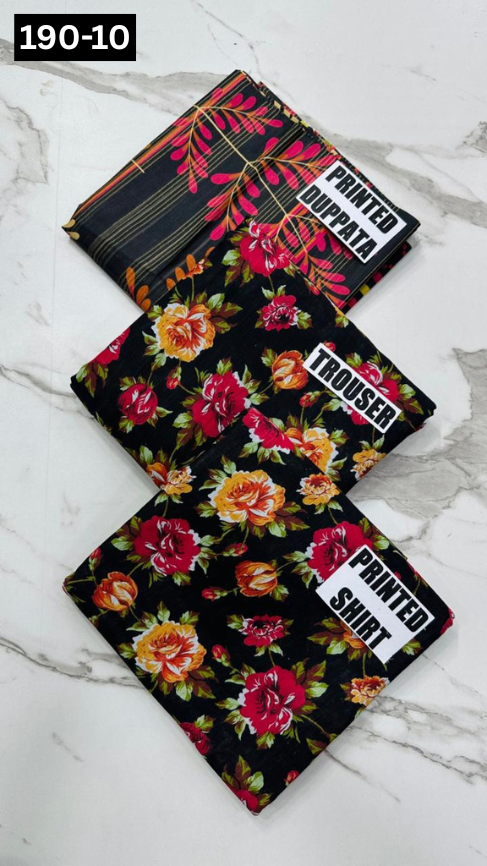 VOL 190 | DS 10 | DIGITAL PRINTED KHADDAR 3PC KHADDAR DUPATTA