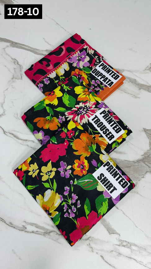 VOL 178 | DS 10 | DIGITAL PRINTED KHADDAR 3PC KHADDAR DUPATTA