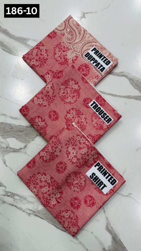 VOL 186 | DS 10 | DIGITAL PRINTED KHADDAR 3PC KHADDAR DUPATTA