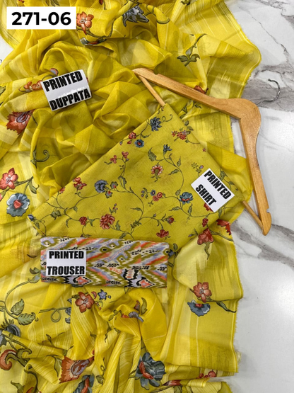 VOL 271 | DS 06 | Sana safinaz | DIGITAL PRINTED 3PC LAWN SHIRT, PRINTED TROUSER, PRINTED VOIL DUPATTA