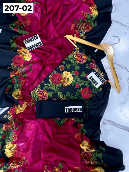 VOL 207 | DS 02 | DIGITAL PRINTED LAWN 3PC LAWN DUPATTA