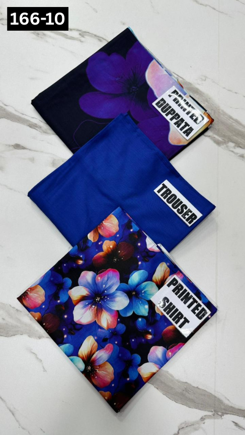 VOL 166 | DS 10 | DIGITAL PRINTED LINEN 3PC LINEN DUPATTA