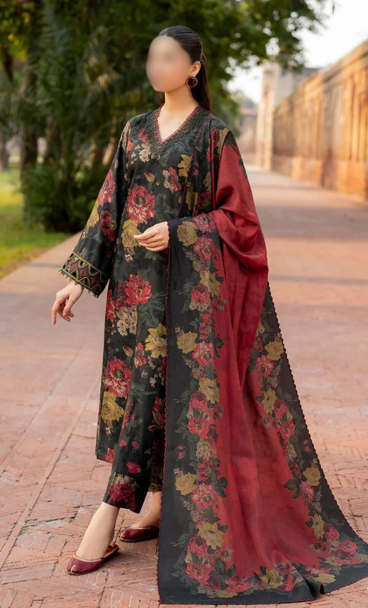 VOL 142 | DS 10 | DIGITAL PRINTED LAWN 3PC VOIL LAWN DUPATTA