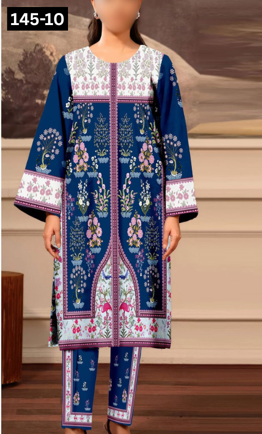 VOL 145 | DS 10 | DIGITAL PRINTED LAWN 2PC | CO-ORD SET