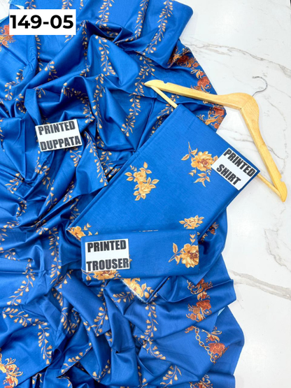 VOL 149 | DS 05 | DIGITAL PRINTED LAWN 3PC VOIL LAWN DUPATTA