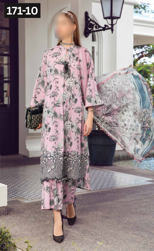 VOL 171 | DS 10 |DIGITAL PRINTED KARANDI 3PC FANCY KARANDI SHAWL