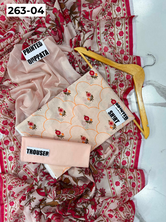 VOL 263 | DS 04 | RIWAYAT By SHANAYA | DIGITAL PRINTED 3PC LAWN SHIRT, DYED TROUSER, PRINTED VOIL DUPATTA
