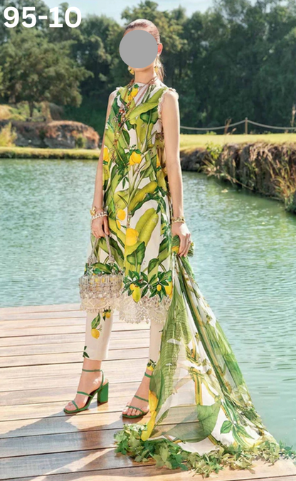 VOL 95 | DS 10 | DIGITAL PRINTED LAWN 3PC LAWN DUPATTA