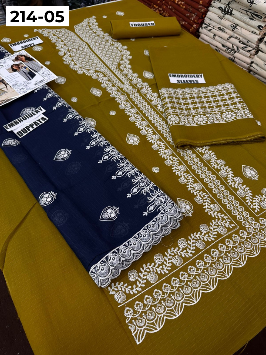 VOL 214 | DS 05 | LAWN LUXURY EMBROIDERED 3PC