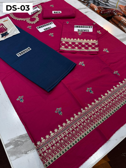 | DS 03-HOTPINK | KIDS EMBROIDERED LAWN 2PC