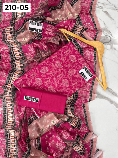 SAPPHIRE LAWN 3PC VOL 210 | DS 05 | DIGITAL PRINTED LAWN SHIRT VOIL LAWN DUPATTA DYED TROUSER