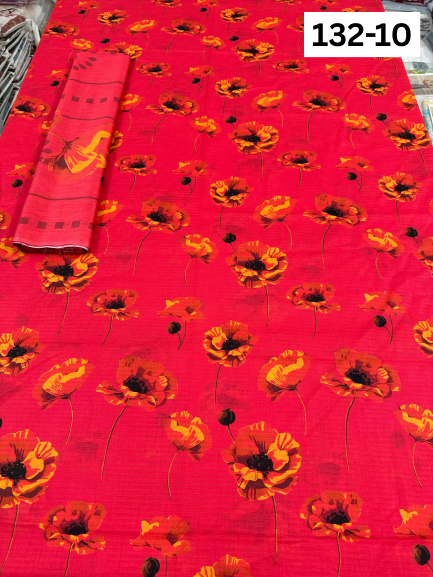 VOL 132 | DS 10 | DIGITAL PRINTED BANADORA LAWN 3PC VOIL LAWN DUPATTA