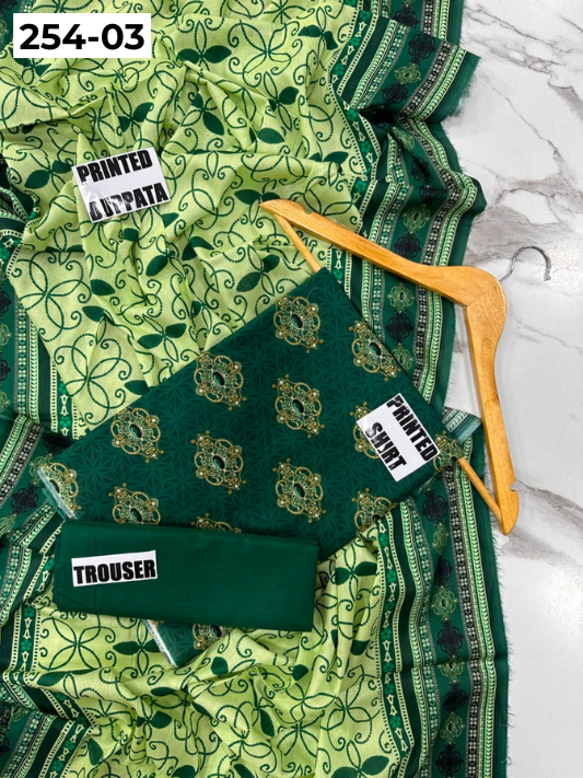 VOL 254 | DS 03 | Mirha LAWN | DIGITAL PRINTED LAWN 3PC PRINTED LAWN SHIRT PLAIN TROUSER PRINTED LAWN DUPATTA