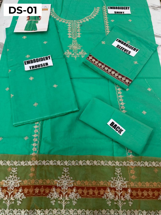 | DS 01-GREEN | KIDS EMBROIDERED LAWN 2PC