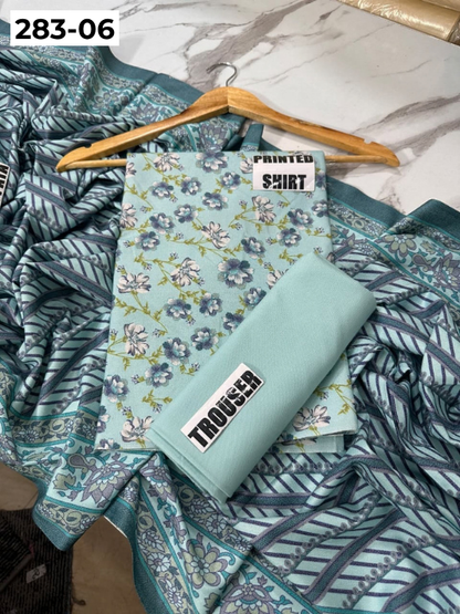 VOL 283 | DS 06 | PREMIUM DHANAK WINTER COLLECTON - DIGITAL PRINTED 3 PIECE SUIT
