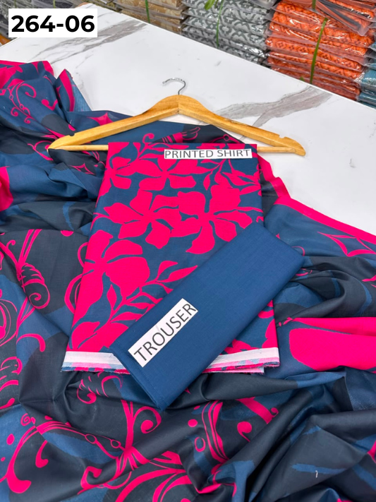 VOL 264 | DS 06 | Mirha LAWN | DIGITAL PRINTED LAWN 3PC PRINTED LAWN SHIRT PLAIN TROUSER PRINTED LAWN DUPATTA