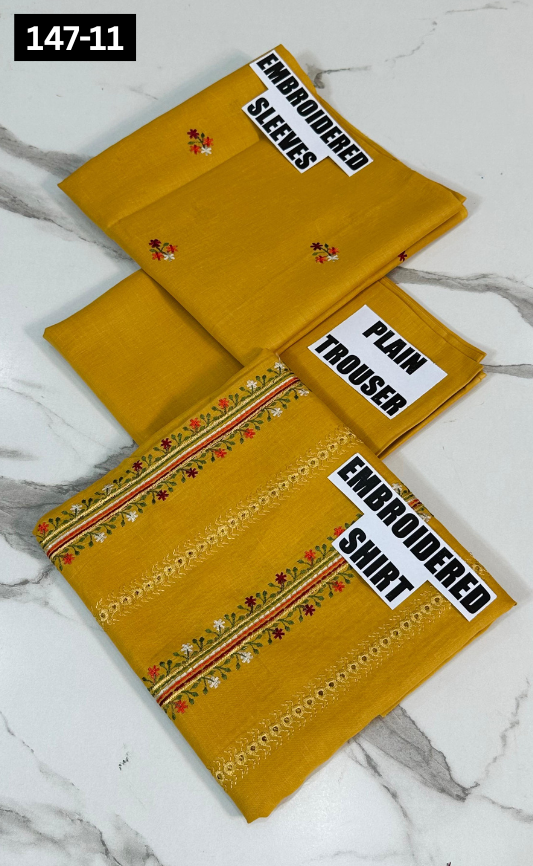 VOL 147 | DS 11 | EMBROIDERED COTTON CAMBRIC 2PC