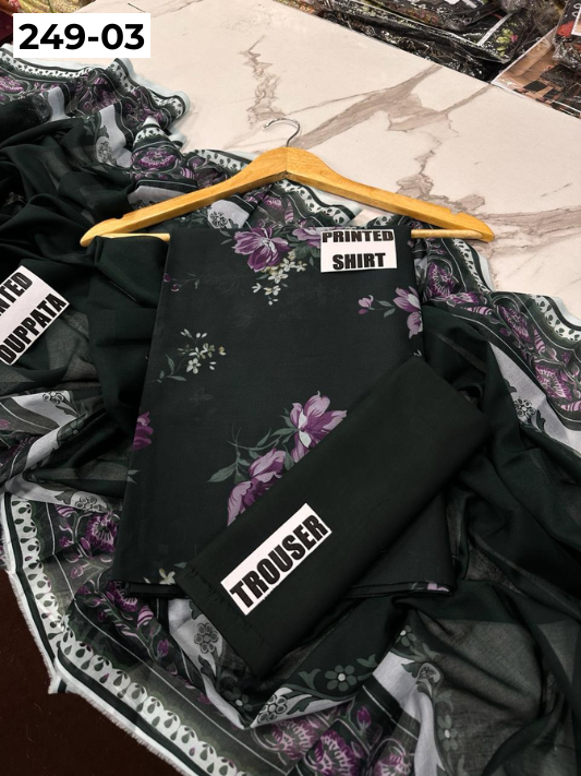 VOL 249 | DS 03 | Momina | DIGITAL PRINTED 3PC LAWN SHIRT, PRINTED TROUSER, PRINTED VOIL DUPATTA