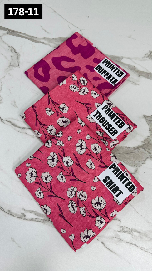 VOL 178 | DS 11 | DIGITAL PRINTED KHADDAR 3PC KHADDAR DUPATTA