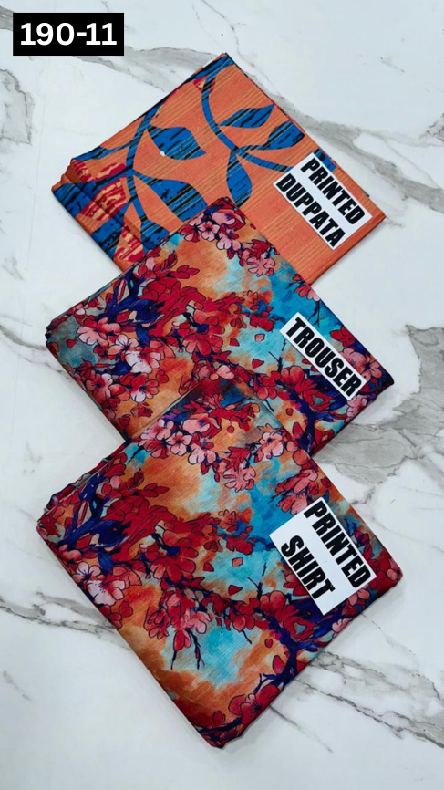 VOL 190 | DS 11 | DIGITAL PRINTED KHADDAR 3PC KHADDAR DUPATTA