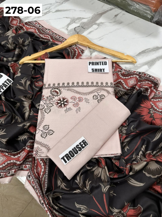 VOL 278 | DS 06 | MANNAT BY SHANAYA | DIGITAL PRINTED 3PC STONE VISCOSE SHIRT, PRINTED TROUSER, PRINTED STONE VISCOSE DUPATTA