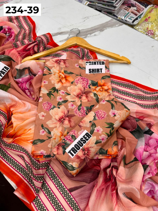 VOL 234 | DS 39 | Baroque | DIGITAL PRINTED LAWN THREE PIECES