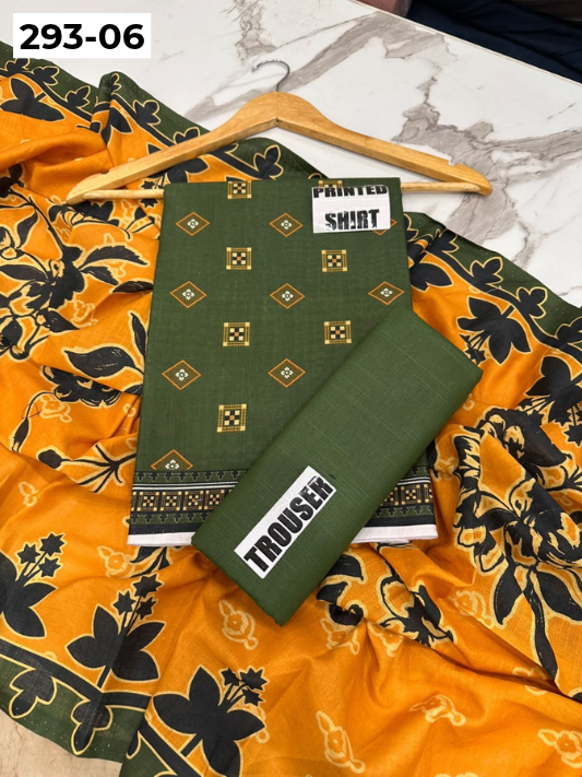 VOL 293 | 06 | DIGITAL PRINTED 3PC KHADDAR SUIT | PRINTED SHIRT, TROUSER & DUPATTA