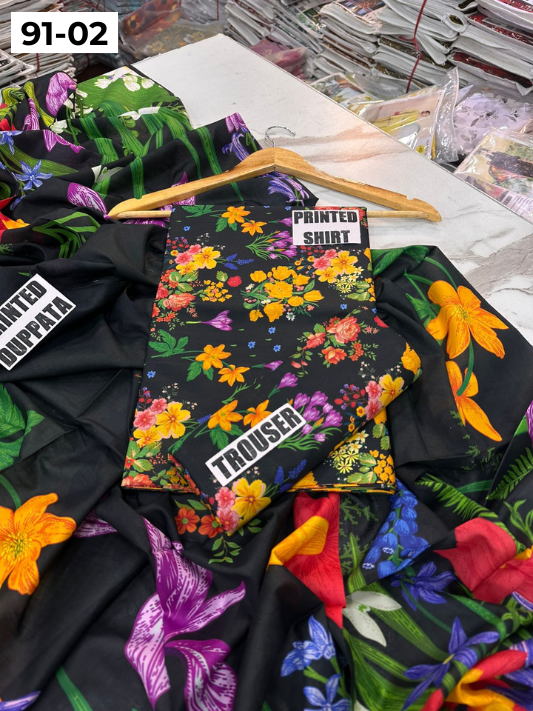 VOL 91 | DS 02 | DIGITAL PRINTED LAWN 3PC LAWN DUPATTA